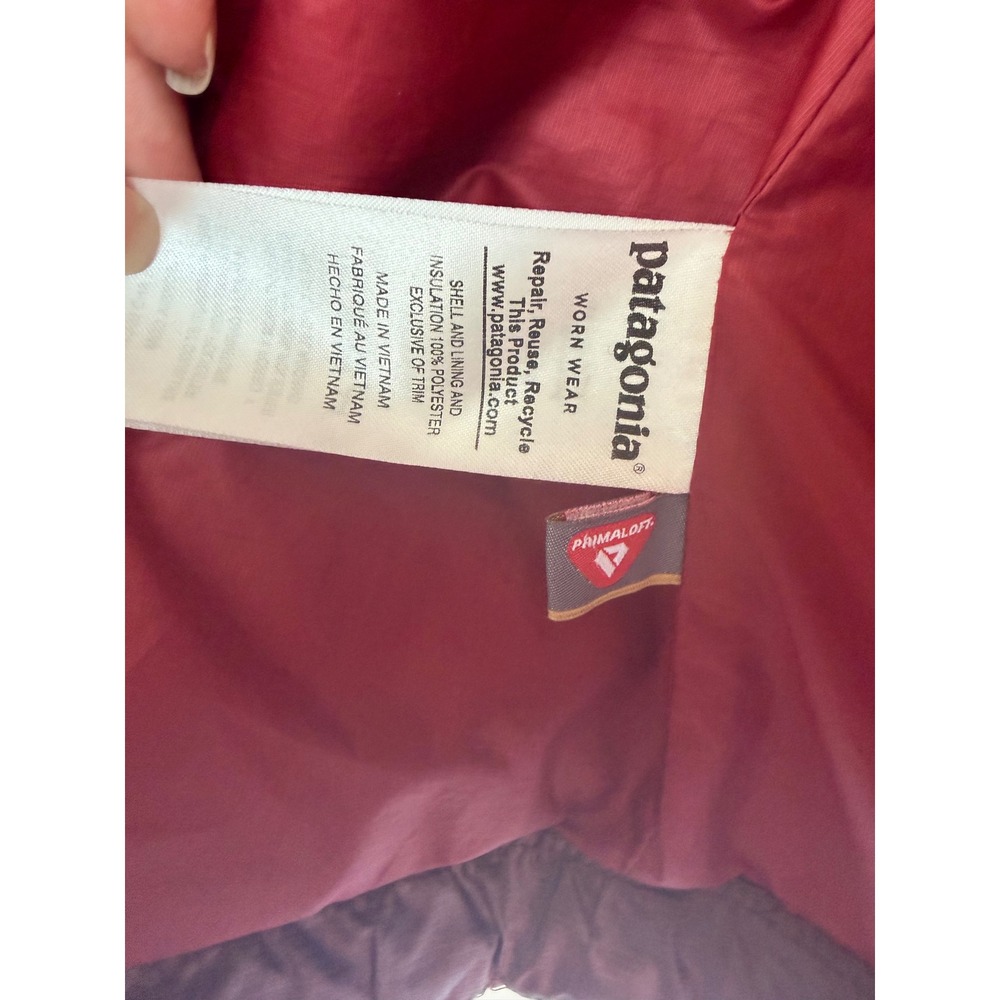 Patagonia Nano Puff Jacket Womens Gorpcore Medium Burgundy Red Quilted Insulated - Picture 5 of 11